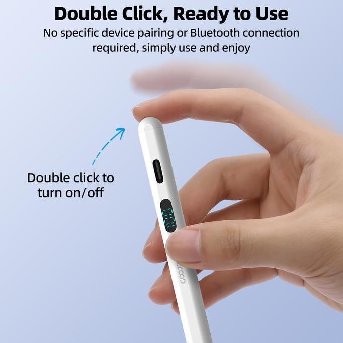 GOOJODOQ GD04 Universal Capacitive Stylus Pen w/ LED Display & Magnetic Attachment for iPad & Androi