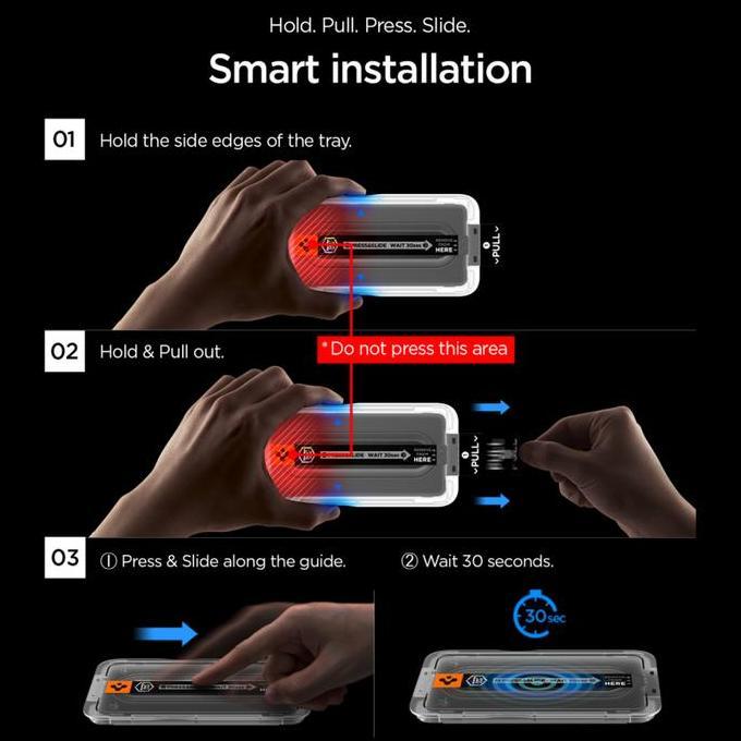 SPIGEN Tempered Glass for Samsung A57 5G GlastR Ez Fit Pro Easy Install Tray Clear Screen Protector