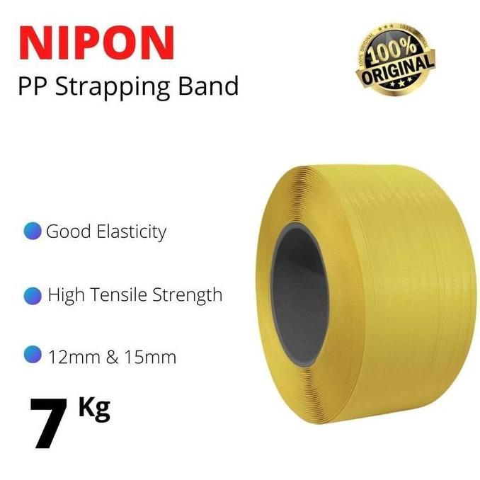Box- Strapping Band Nipon 12Mm 15Mm Tali Klem Tali Packing Rna Kuning 7Kg