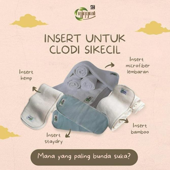 NINGRAT EXTRA INSERT CLODI PENYERAP POPOK KAIN MICROFIBER BAMBOO HEMP BAYI