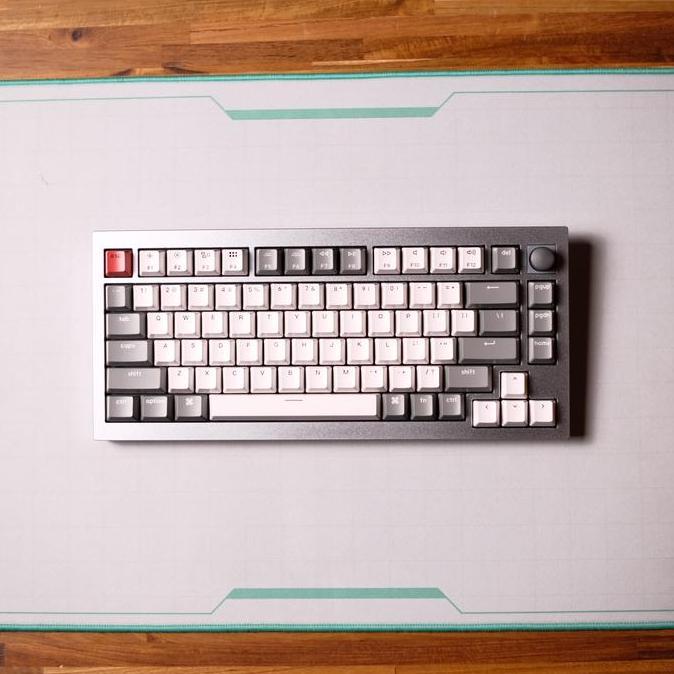 Keychron Q1 Knob Version QMK 75% FULLY ASSEMBLED Keyboard - GREY keyboard