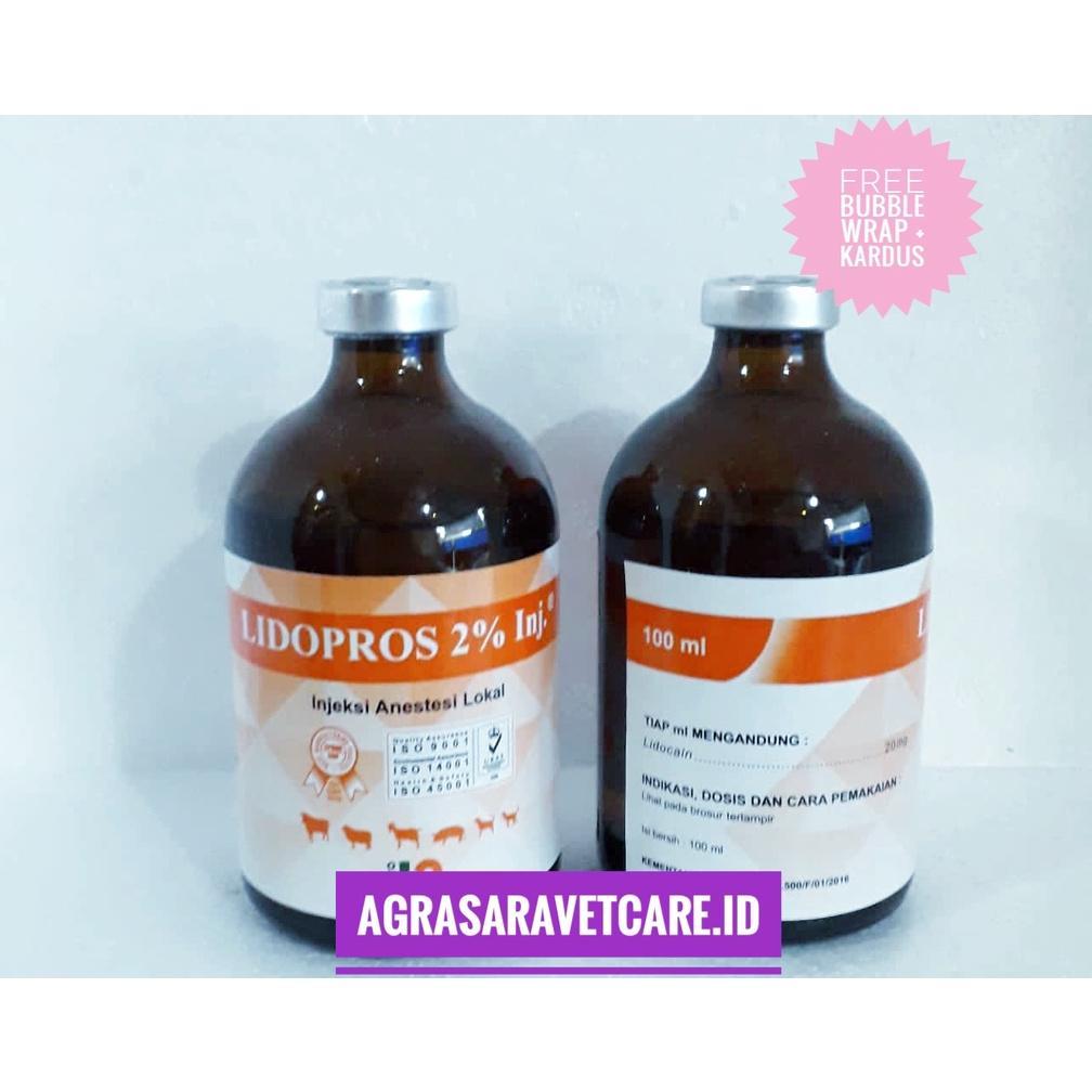 Stok Ready Lidopros 2% Inj 100 Ml Vadco -Lidokain Khusus Hewan