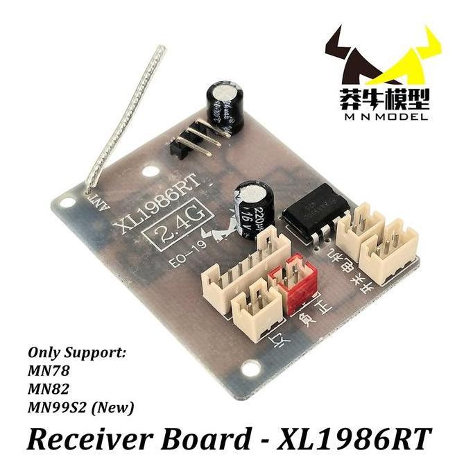 RECIEVER BOARD XL1986RT UNTUK MN78 MN82 MN99S2 NEW VERSION RC CAR HOBBY