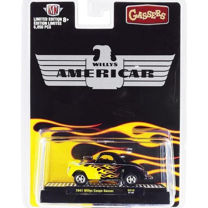 UNVC 31600-GS10 - M2 Machines 1941 Willys Coupe Gasser "Americar" 1:64 Scale Model