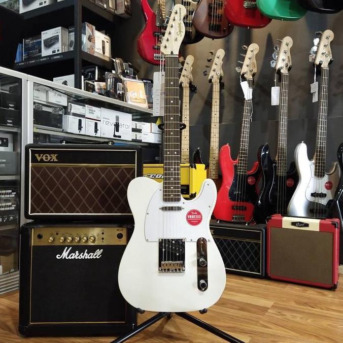 Ready Squier Affinity Series Telecaster Electric Guitar, Laurel FB, Olympic White Non Cod