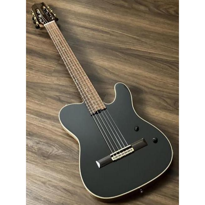 Ready SQOE SPAIN SEGD900 NYLON ELECTRIC GUITAR WITH PIEZO IN BLACK GLOSS Non Cod