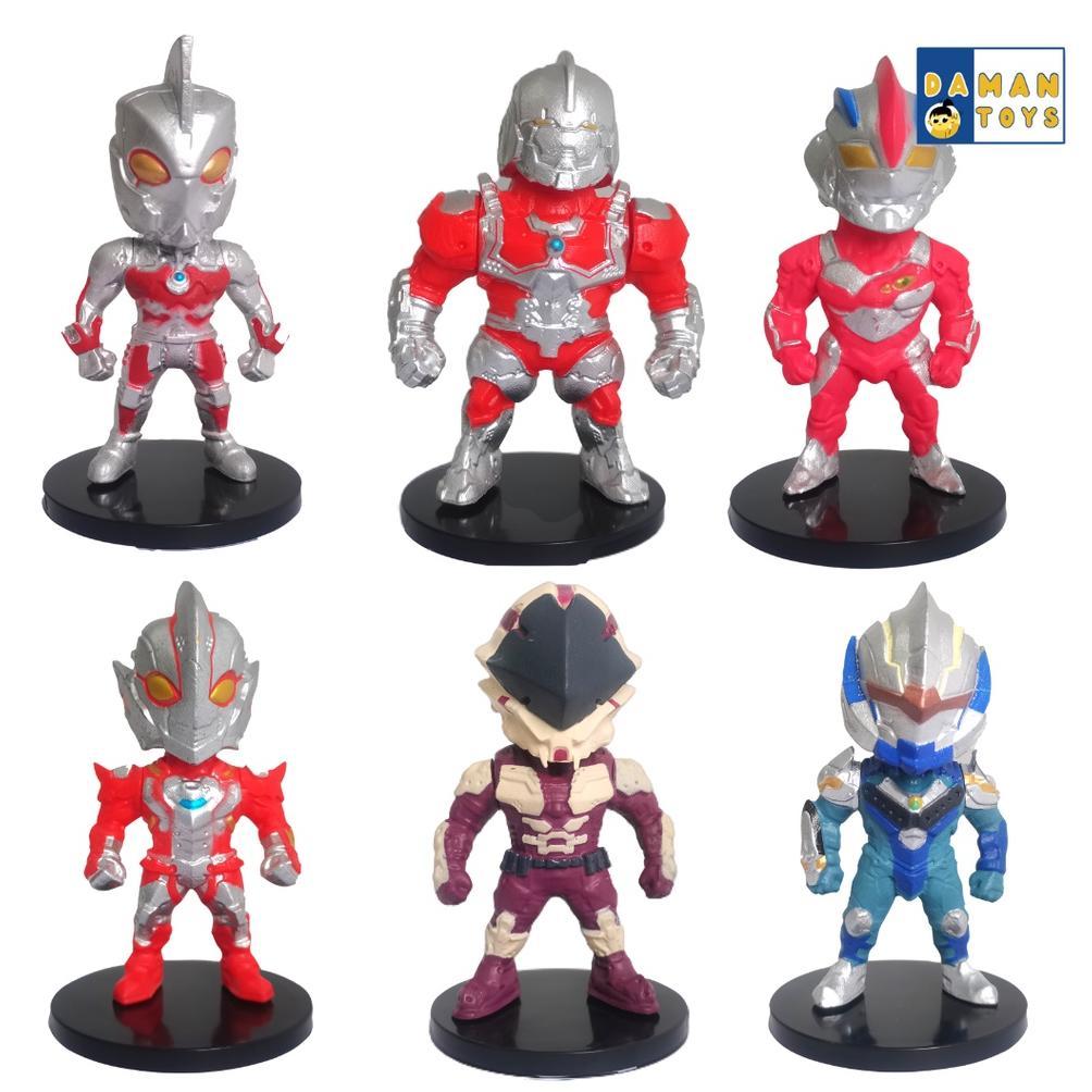 Set 6 Figure Ultraman Z Zero Mainan Ultraman Converge Geed Orb Rosso Ultramen Ribut