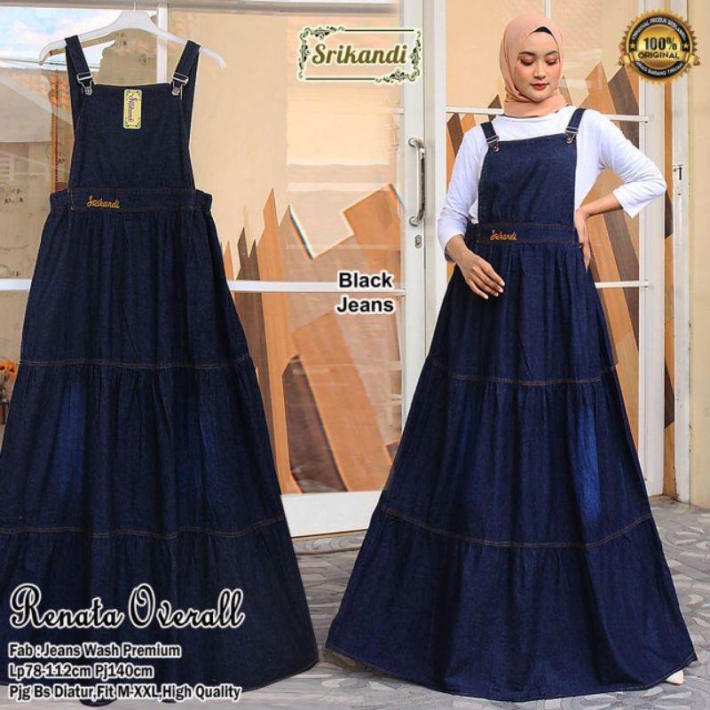 Overal wash jumbo wanita jumpsuit murce dress jumbo BAJU KODOK JUMBO