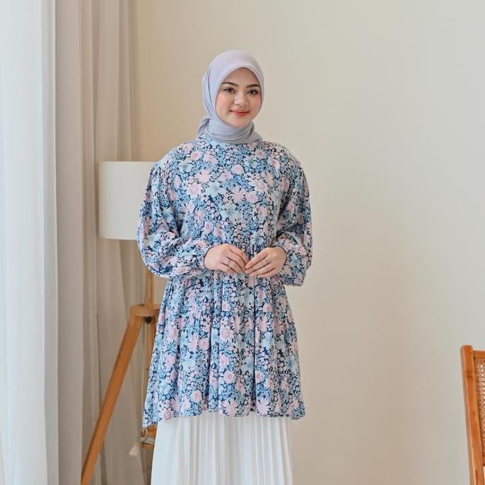 [CUCI GUDANG] Marchemode Ziva Tunic Baju Lengan Panjang Atasan Tunik Best Seller Big size Oversize W