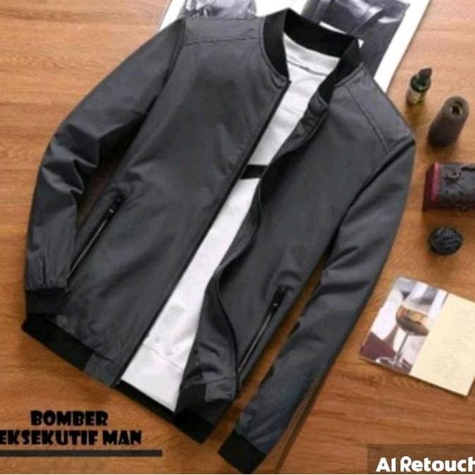 READY Jaket Parasut Bomber Pria_Jaket Bomber Exsekutif Man Stylist Casual Nyaman ( BAHAN PARASUT DES