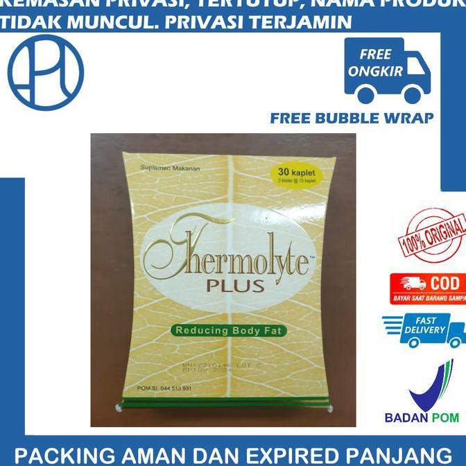 Best Seller THERMOLYTE PLUS PER BOX ISI 30 KAPLET Suplemen Makanan untuk Turun Berat Badan & Membaka