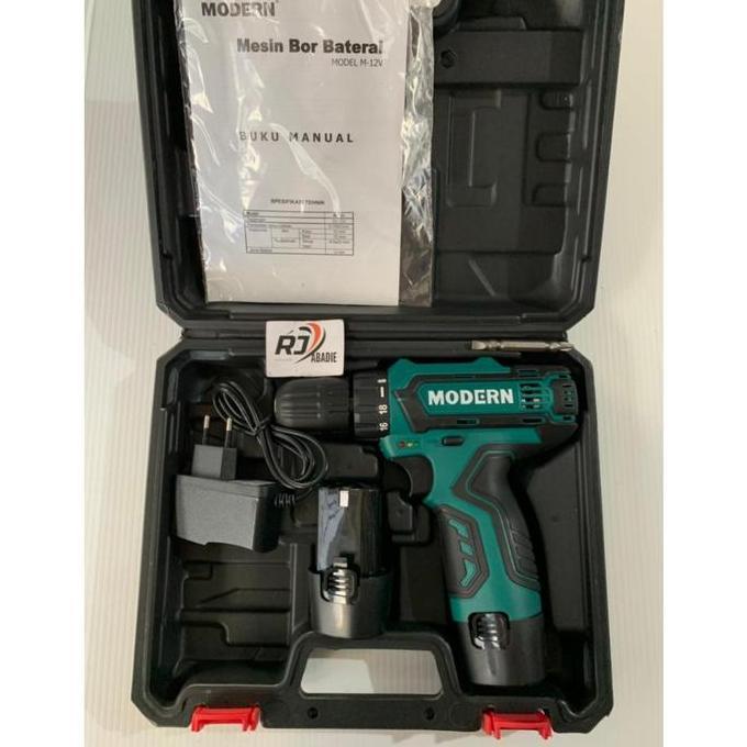 Alat Mesin Bor Baterai Cas Listrik Cordless Portable Modern M-12V