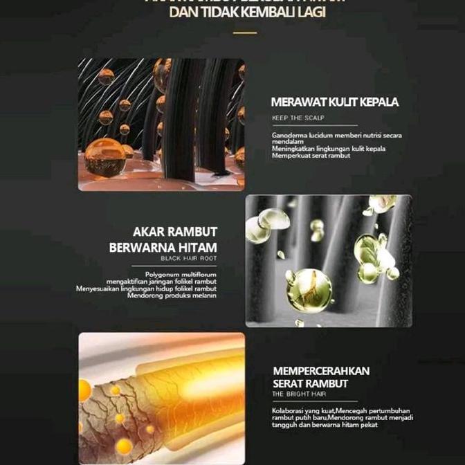 Fifth Love Shampoo Menghitamkan Uban dan Penuh Rambut Alami Jahe dan Ginseng
