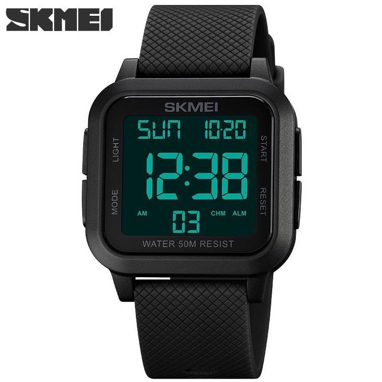 Jam Tangan Pria SKMEI1894 SKMEI 1894 SKMEI Digital 1894 Men rubber Jam Tangan LED SKMEI FULL BLACK A