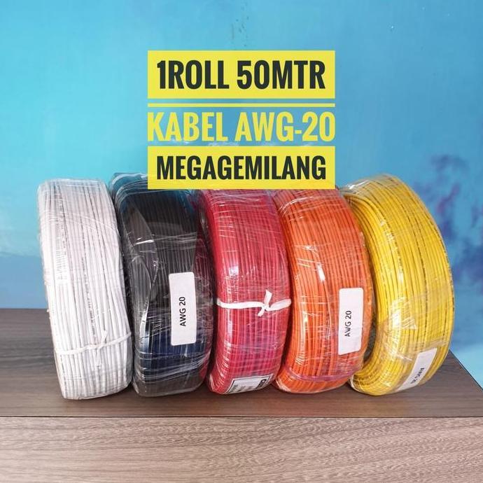 KABEL AWG 20 / KABEL 20 AWG ( 1 ROLL 50 METER ) ORIGINAL DAN TERPERCAYA