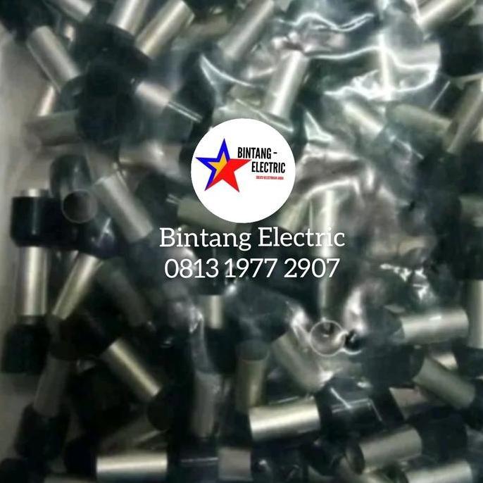 Promo Skun Kabel Ferrules / Scun Botol Ukuran 25 Mm Warna Hitam Cod