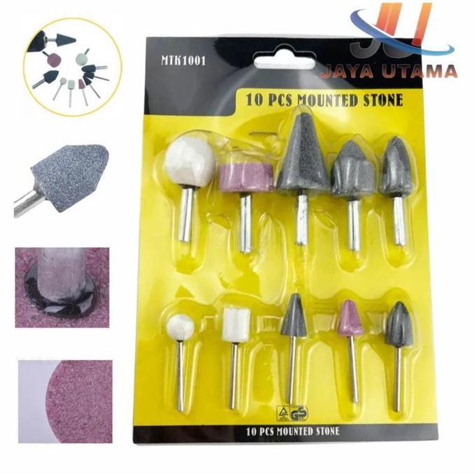 VINRYSA Mounted Stone 10 Pcs Mata Bor Batu Asah / Batu Poles Oslo Porting Mata Tuner Set 10 pcs Batu