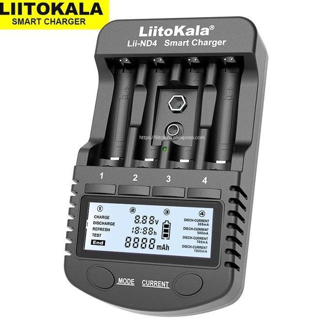 Homeyou- Charger Baterai Liitokala Lii Nd4 / Charger Baterai Aa / Charger Tamiya