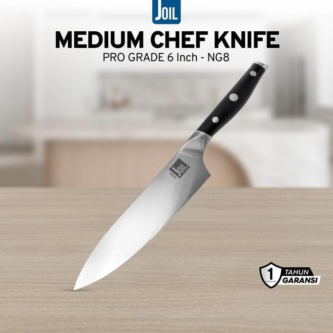 TERBARU - Joil Pisau Dapur Medium Chef Knife 15 cm Stainless Steel - NG8