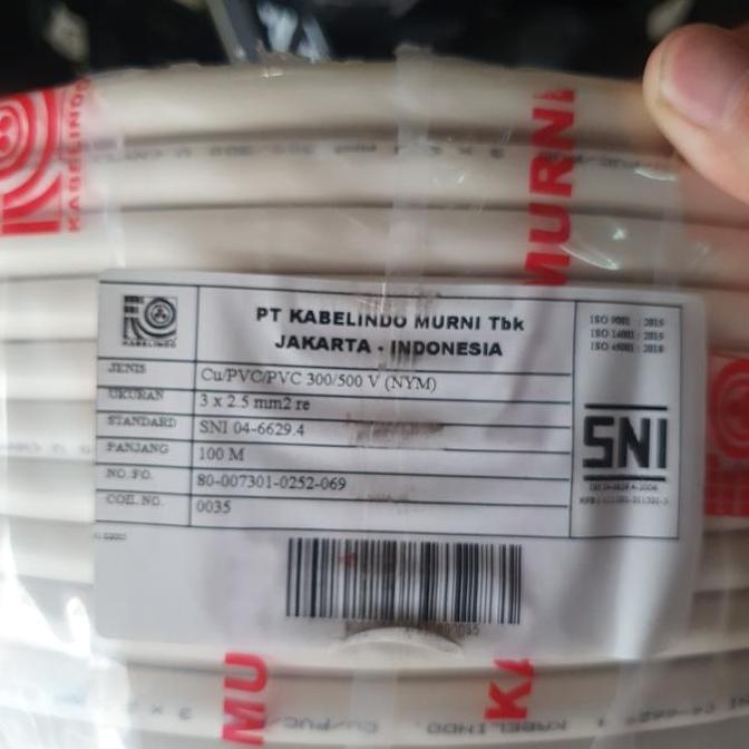 Promo Kabel Nym Kawat Kabelindo Kabel Indo 2X1,5 2X2,5 3X1,5 3X2,5 100M Cod