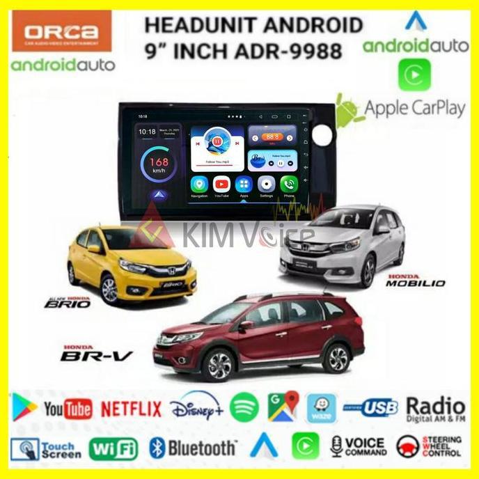 Head Unit Android Orca 9 inch oem Honda Brio/Mobilio/BRV
