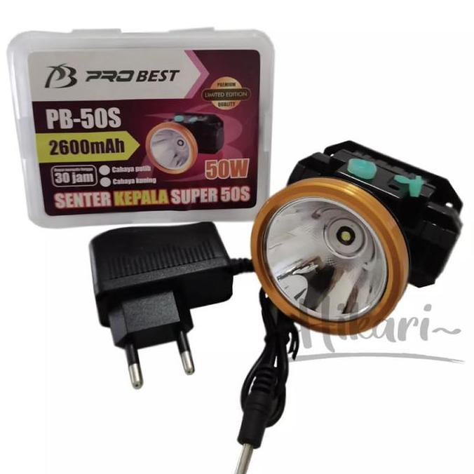 Moon- [Kbm] Senter Kepala Probest 50 Watt Pb-50S Cahaya Putih