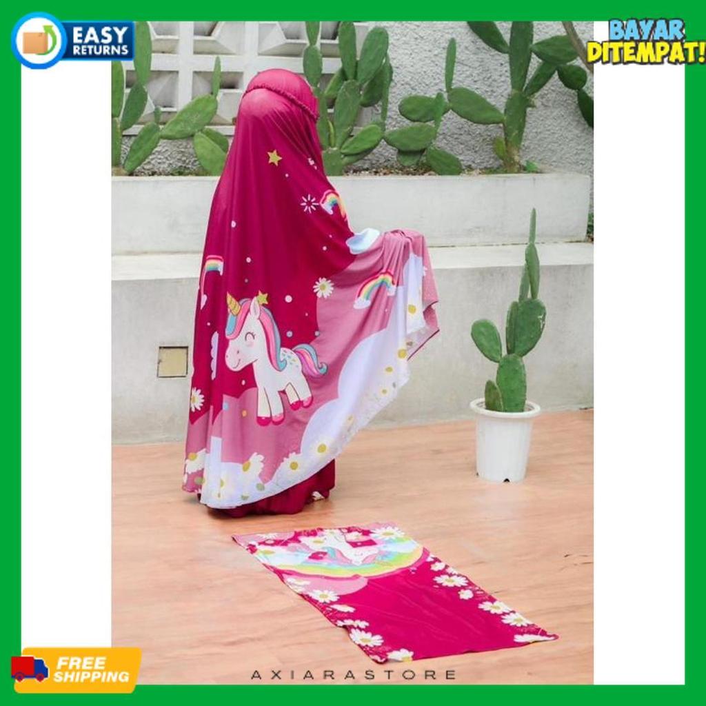 Diskon Lebaran Mukenah Anak Karakter Unicorn / Mukenah Anak / Mukena Anak Lucu / Mukenah Anak Sd / M