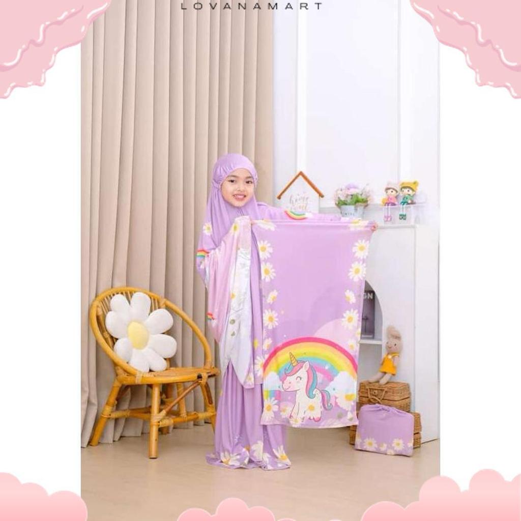 Diskon Lebaran Mukenah Anak Karakter Unicorn / Mukenah Anak / Mukena Anak Lucu / Mukenah Anak Sd / M