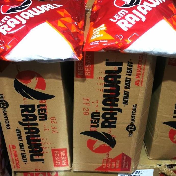 TERBARU - Lem rajawali putih plamuur plamir lem kayu 700 gram 1 dus 12 kantong