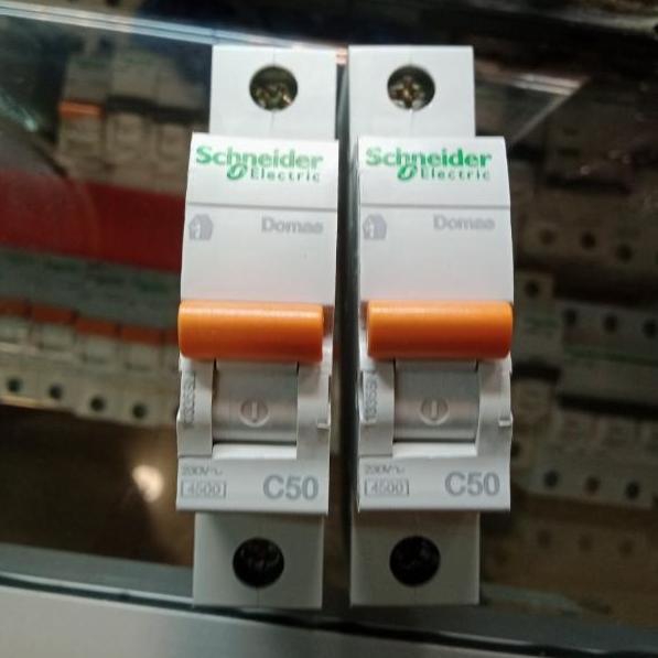 Promo Mcb Domea Schneider 1Phase 50A C50 Schneider Cod