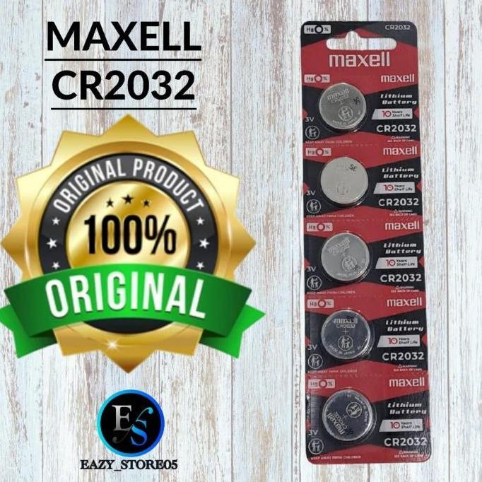 Homeyou- Baterai Maxell Cr2032 3V Original Made In Japan Lithium Battery Batre Cmos Cr 2032 H