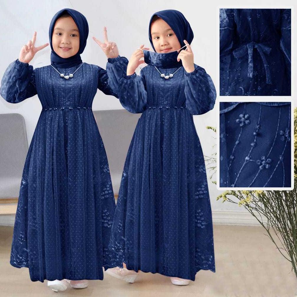 Paket Hemat Gamis Jahwara Kid Usia3-16Tahun / Gamis Anak Muslim / Gamis Brukat Anak