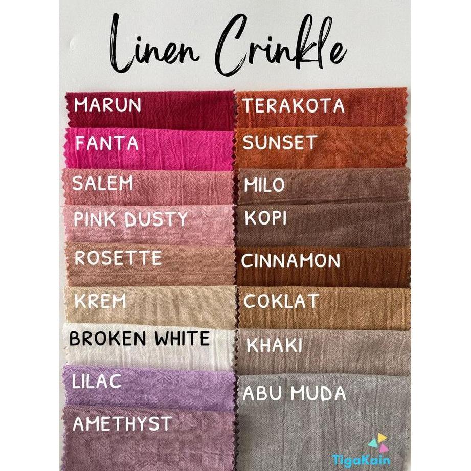 Sora- 1 Meter Kain Linen Crinkle / Linen Crincle