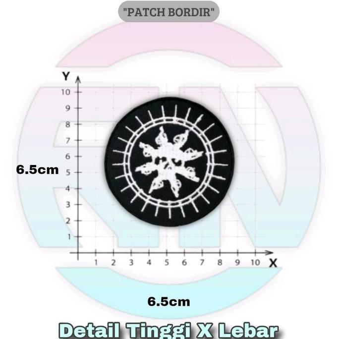 Ready Emblem Patch Jahit Bordir Band BURGERKILL Logo Iron Patch Bordir Aksesoris Emblem Band Bordir 