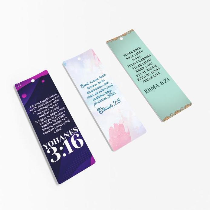 Ready Pembatas buku Bahasa Indonesia ayat Alkitab Kristen Hadiah Bookmark