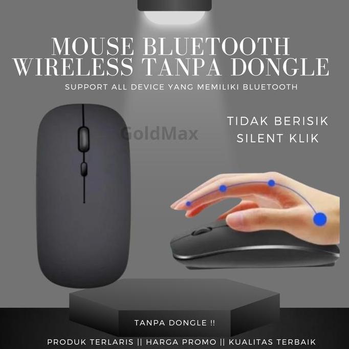 Mouse Bluetooth Wireless Tanpa Dongle Usb Silent