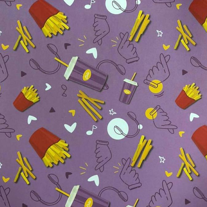 Ready Kertas Kado BTS Meal / Kertas Kado BTS / Borahae / Merchandise BTS