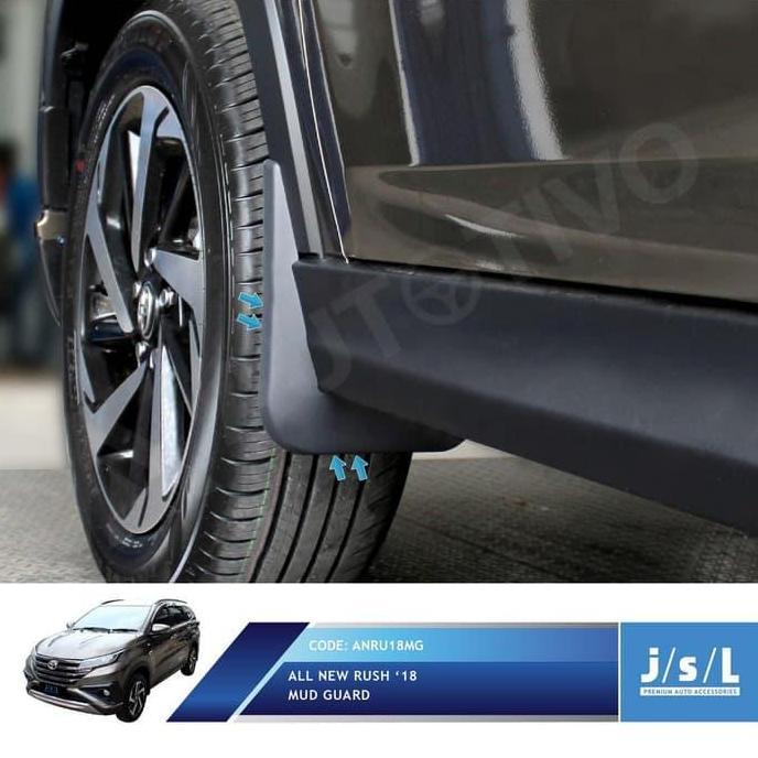 Mudguard Rush Terios 2018-2025 JSL Mud Guard Aksesoris Mobil Pelindung Lumpur