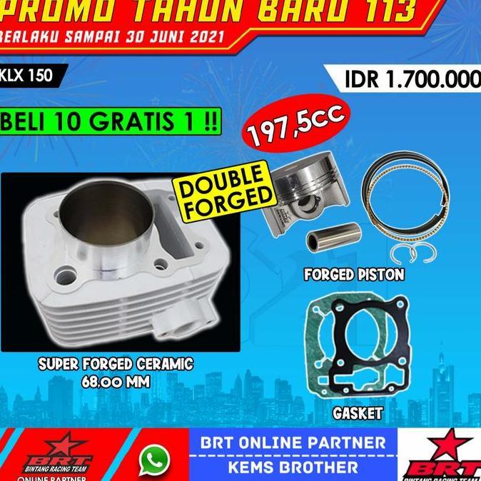MARTEKNO BLOK KLX BRT 66 MM BORE UP PISTON
