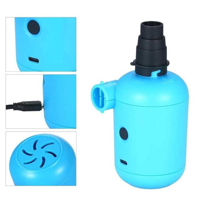 Pompa Kasur Angin Pelampung dll Elektrik Portable Tenaga USB 4 Nozzle