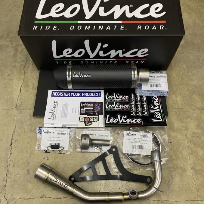 JAVXIACI Knalpot Leovince GP Corsa Evo Carbon Vespa Iget