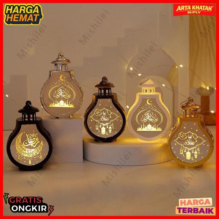 Mishilei Lampu Dekorasi Dekorasi Lampu Ramadan Led Lampu Kubah Masjid Baterai Idul Fitri