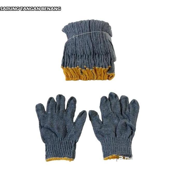 Sarung Tangan Benang 6 Abu merk Bull Dozer - sarung tangan proyek - sarung tangan rajut
