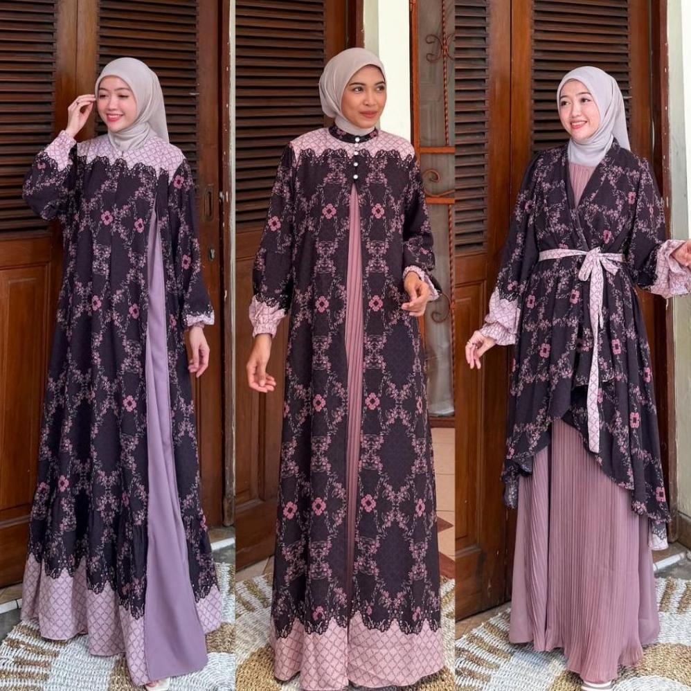 LIMITED Joley Cloth - Raya Series Marsya Dress Elegant Baju Seragaman Keluarga Gamis Lebaran Kondang