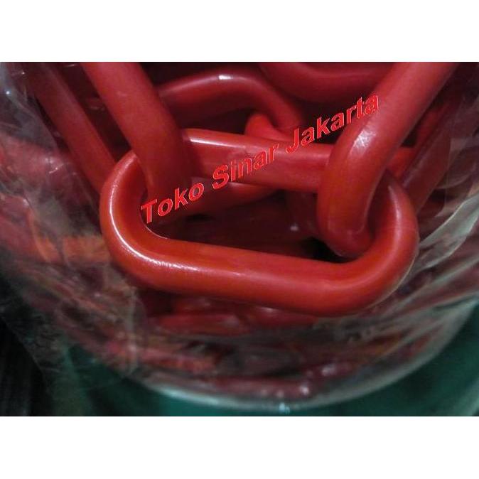 Rantai Plastik 8 mm ( Merah )