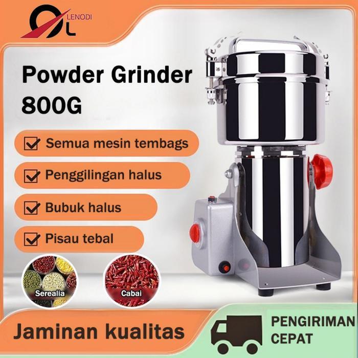 800G Mesin Penepung Listrik Powder Grinder Serbaguna Miller Mesin Penepung Bumbu Rempah / Tepung / B