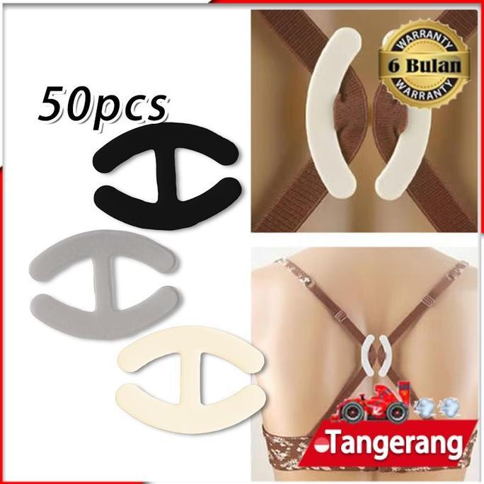 QARACK 50pcs Pengait Tali Bra / Plastic Buckle Back Shaper BH / Kait Pengait Plastik
