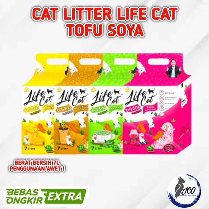 life cat tofu soya 7l pasir kucing cat litter tofu soya life cat tofu