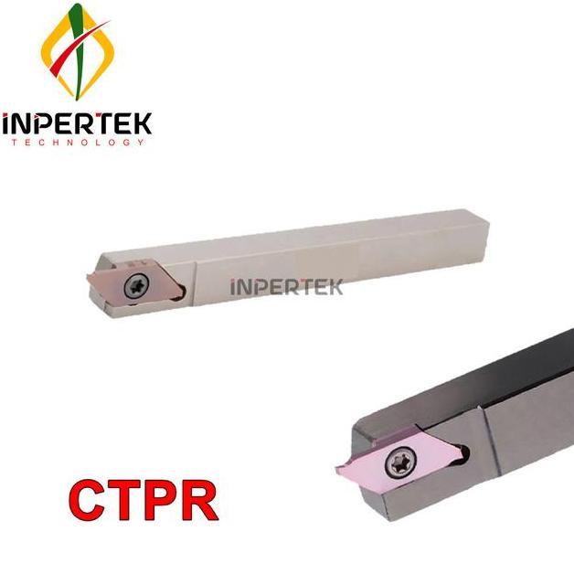 QARACK CTPR 10 Holder Grooving Insert Cutting CTP FR Pahat Bubut Potong 10mm
