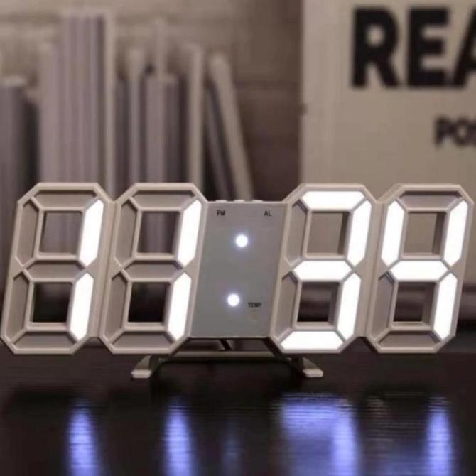 Jam Dinding Digital LED 3D Modern/ Jam Dinding Digital / Jam Dinding LED / Jam Dinding Estetik / Jam